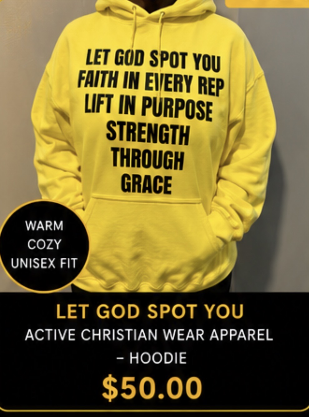 LET GOD SPOT YOU ACTIVE CHRISTIAN WEAR APPAREL - HOODIE